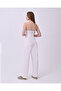 Women's High Waist Velcro Waist Palazzo Trousers - 7
