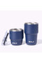 Stackable Coffee Set - Compact, Spill-proof Stainless Steel Travel Mug 240ml , Blue - 4