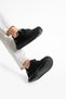 Men's Black Knit Fabric Sneakers - Lightweight and Comfortable - 2