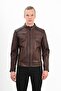 Sandor Genuine Leather Men's Wax Brown Leather Coat - 2