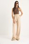 Women's Beige Velcro Waist Comfortable Palazzo Trousers 3826 60261150 - 4