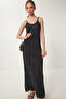 Strappy Summer Pleated Dress Black Ldz0005 - 2