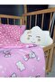 Baby Girl Sleeping Set - Double Sided 95X135 Quilt, Pillow, Sheet, Cloud Pillow Gift - 3