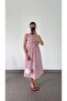 Pink Dress with Tie and Stripes - 2