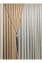 Island Backdrop Beige Single Wing 1/3 Close Pleat - Luxury Background Curtain Suitable for Any Room - 4