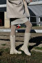 Hayes Ecru Faux Leather Back Rope Lace Detailed Boots - 2