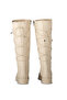 Hayes Ecru Faux Leather Back Rope Lace Detailed Boots - 8