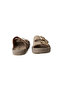 Armon Taupe color Genuine Leather Buckle Detail Slippers - 5