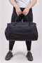 Kaff Black Crinkle Fabric Shoes Compartment 0818 Waterproof Sports and Travel Bag with Front Pocket - 4