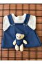 Set of 2 Baby Rompers with Cute Plush Teddy Bear - 3