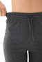 Women's Anthracite Palazzo Ribbed Knit Wide-Leg Corded Fabric Tracksuit Bottom - 3