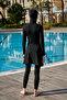 Remsa 3 Different Shapes Wearable Lycra Hijab Swimsuit Halima R004 Black - 7