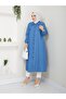 Women's Lapel Detailed Button Closure Denim Cap - 6