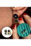 Green Stone Detailed Serenay Earrings Who Came Who Passed 2Nd Season - 6