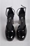 Select 8249 platform heel women's shoe (heel: 9.5 cm platform: 2 cm) black patent leather - 3