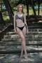 Women's Side Tie Half Support Bow Bottom Top Bikini Suit Black 35014 - 6