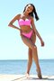 Women's Turned Strapless Pink Bikini 35002 - 3