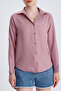|   Women's Oversize Basic Shirt - Comfortable Fit, Buttoned Long Sleeve Casual Shirt - 5