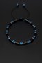 Natural Stone Bracelet, Blue Hematite Cube and Black Agate Bracelet, Adjustable, Men's Bracelet, Women's Bi - 3