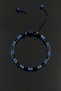 Natural Stone Bracelet, Blue Hematite Cube and Black Agate Bracelet, Adjustable, Men's Bracelet, Women's Bi - 4