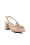 Beige Women's Buckle Evening Dress Shoes 312361 Z - 3