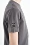 Dark Gray Front Print Detailed O Neck Standard Fit Boy's T-shirt - 11099 - 5