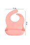 Silicone Feeding Set, Vacuum Lid Food Bowl, Silicone Bib, Silicone Spoon and Fork / Pink - 3
