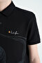 Black Printed Detailed Standard Pattern Polo Neck Boys' T-Shirt - 11165 - 7