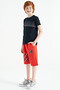 Navy Blue Text Printed O Neck Standard Fit Boy's T-Shirt - 11149 - 7
