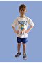 Boy's Character Detailed T-Shirt and Shorts Set