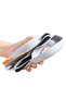 Vacuum Silicone Food Plate, Silicone Handle, Metal Tipped Fork and Spoon (With Penguin Figure) - 6