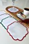 6 Pieces Embroidered Coffee Side Napkin Cocktail Napkin & Coaster & Presentation Holder - 4