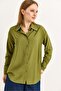 Collar Stone Detailed Woven Ayrobin Shirt Khaki - 2