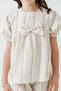 Ribboned Striped Girl Child Set 3837 - 5
