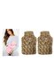 Warm Water Bag 2 Pcs, Pompom Thermofor Plush Beige 28X17Cm 750ml - 3