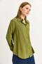 Collar Stone Detailed Woven Ayrobin Shirt Khaki - 3