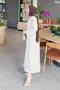 Dabıl Hijab Dress with Fake Cuff Detail Beige - 2