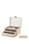 Caroline Medium Size Leather Jewelry Box Lusterloc ™   Lined - 3