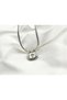 Stainless Steel Baguette Zircon Stone Women's Necklace Silver Color - 3