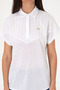 Women's White Polo Neck T-Shirt 50300663-Vr013 - 6