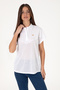 Women's White Polo Neck T-Shirt 50300663-Vr013 - 3