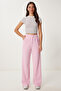 Lycra Comfortable Palazzo Knitted Trousers Candy Pink Lrv0019 - 2