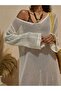 Heart Detail Cotton Lu Lace-Like Knit Beach Dress - 5