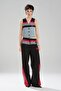 Women's Stripe Detailed and Denim Garnished Design Slim Fit Vest - 4