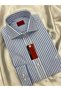 Interview Woven Blue Striped Slim Fit Shirt