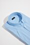 Men's Plus Size Short Sleeve Lapel Button Cotton Pocket Solid Blue Shirt