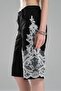 Women's Lace Appliqued Design Bermuda Shorts - 7