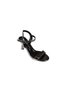 Yazkiş Women's Silver Platinum Mirror Thin 8cm Heeled Single Strap Evening Dress Shoes