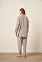 Women's Comfortable Fit Pocket Detailed Two-Piece Suit Gray 30508 - 5