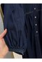 Ajda Metal Buttoned Robe Denim Dress-He2847 Navy Blue - 4